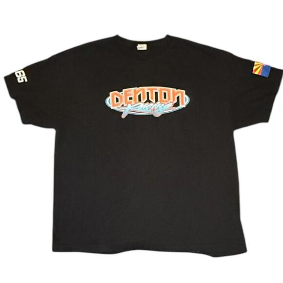 Denton Racing Graphic Tee - Black - Vintage Style - Picture 1 of 8